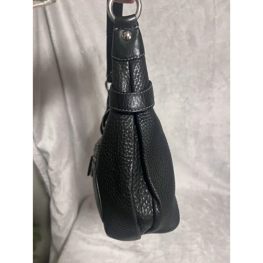 Coach Vintage Leather Hobo Shoulder Bag Penelope Medium Black Pebbled 13159
